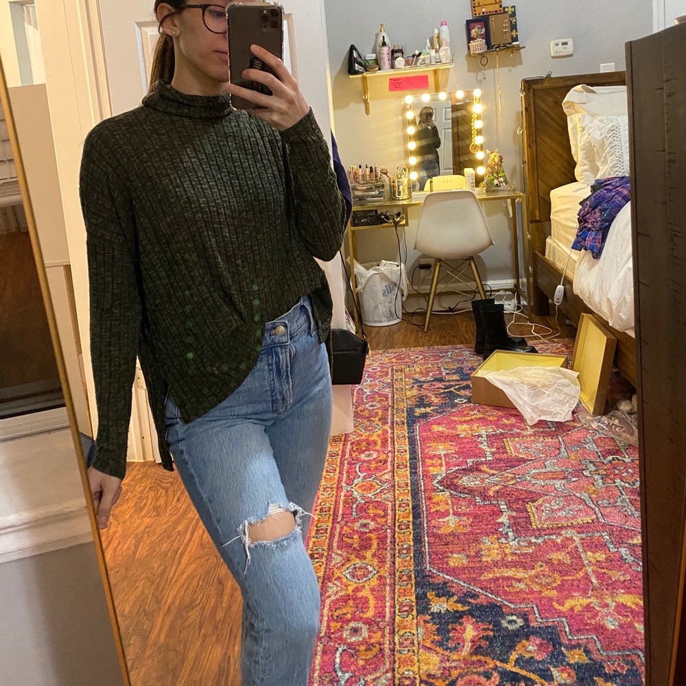 Dark green sweater